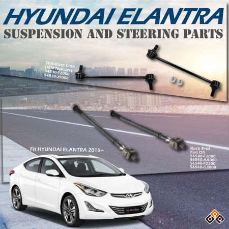 Hyundai Elantra & Kia e-Niro Lenkgetriebeendstücke und Stabilisatorverbindungen