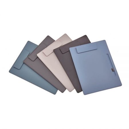 Leather Magnetic Clipboard - The magnetic clip of this PU clipboard provides a strong clamping force and ensures a secure grip without damaging the files