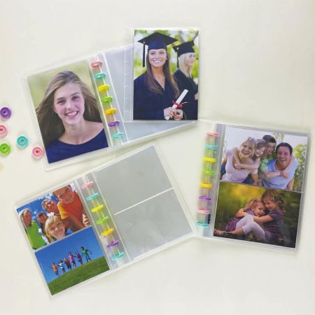 Discbound Photo Album - The discbound photo album is made of a transparent PP cover with mushroom hole punches