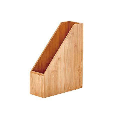 Bamboo Magazine Holder - This multi-functional wood storage container is finely crafted