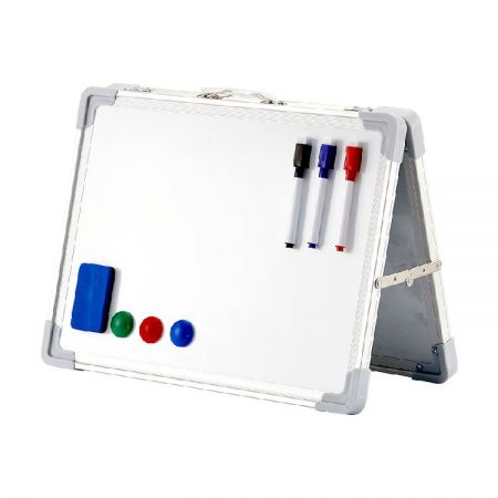 Desktop Fold Whiteboard - This desktop and portable dry erase whiteboard is great for home, classroom, and office