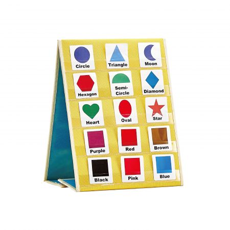 Desktop Learning Chart- S - Just set this tabletop pocket chart up on the table for small group or individual use