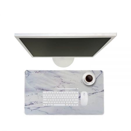Non-Slip Rubber Desk Mat - The desk pad is made by comfortable jersey cloth surface and breathable material It has a soft and elastic touching