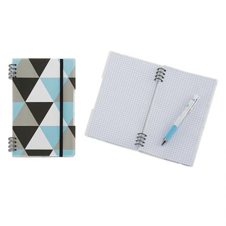 PP Twin Wire Notebook - Geometric Compact Notebook