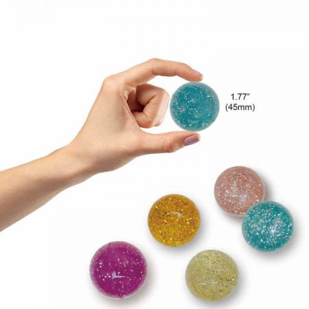 Glitter Bouncy Ball - The Bouncy Ball has a smooth surface, and comes in different colors with glitter