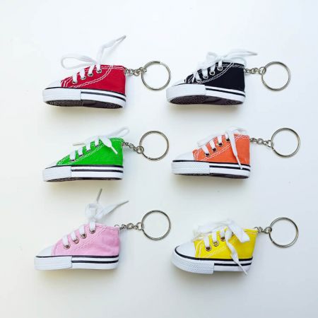 Sports Sneaker Keychain - With bright color and glitter colors, the hand-made keychain shoes are cute and cool, which could attract your friend's attention