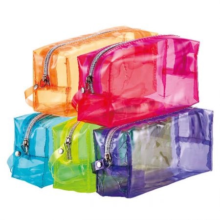 Clear Zipper Pouch - The pencil pouch is made is easier to see the content inside Water-proof, durable, portable and lightweight
