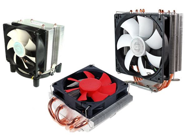 Universal CPU coolers for INTEL and AMD architectures, high-performance heat pipe coolers