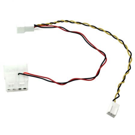 Fan Conversion Cable (Molex 4-pin to 2510 3-pin) - Convert the fan power supply to be powered by a Molex 4-pin connector from a power supply
