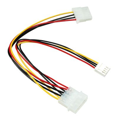 Molex 4-pin to Small 4-pin Cable (Applicable: FDD and Slimline Optical Drives (IDE)) - Power conversion cable, which converts Molex 4pin to small 4pin for use with floppy drives, slim optical drives, and the like