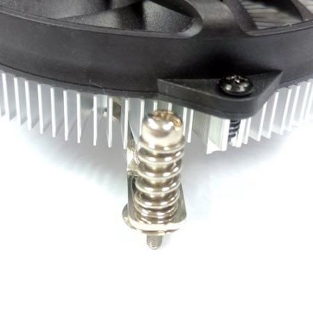Spring screws enhance the tightness between the heat source and the heatsink.
