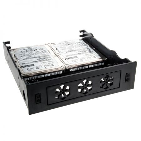 The multi-functional bracket can install two sets of 2.5" hard drives or one set of 3.5" hard drive.