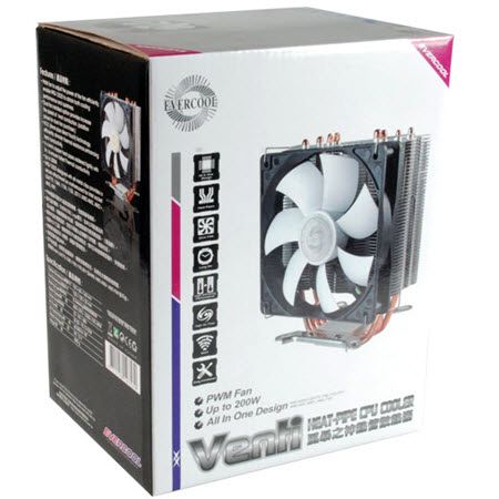 High-performance Venti 4 heat pipe radiator boxed, with a maximum heat dissipation efficiency of 180W.