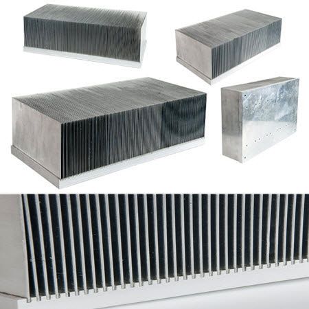 Large bonded fin heat sink products