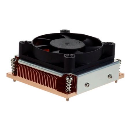 INTEL Socket G2 rPGA 988, 989, 946 Low Profile CPU Cooler, Heat Dissipation Wattage 45W - High-density all-copper heat sink with a fan equipped with exclusive EL bearings, featuring low noise and high durability, achieving a maximum heat dissipation efficiency of 45W