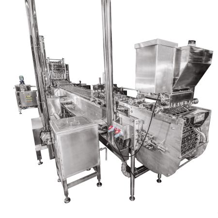 Линейная машина для изготовления палочек для мороженого - Промышленная машина для производства пломбированных мороженых, мороженых леденцов и мороженых палочек.