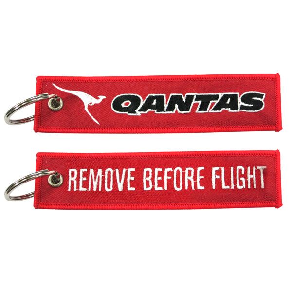 Embroidery Aviation Remove Before Flight Key Tags