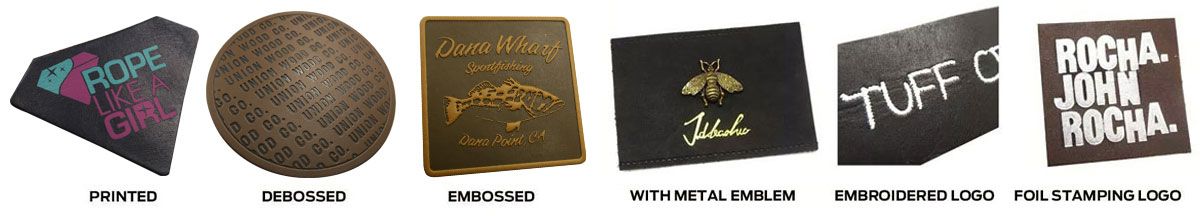Various Custom Logo Effects For Leather Patches That Display Personalized Brand Perfectly