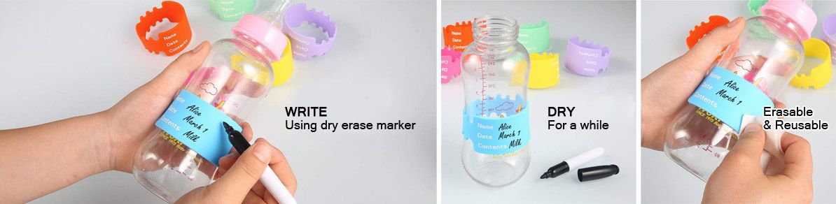 How to use silicone baby bottle labels