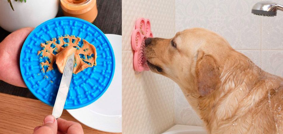 Slow Feeding Lick Mat Keeps Your Pet Calm & Reduces Anxiety Behavior