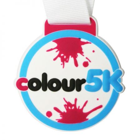 Maraton 5K virtuel løb gummimedalje - Blød gummimedalje