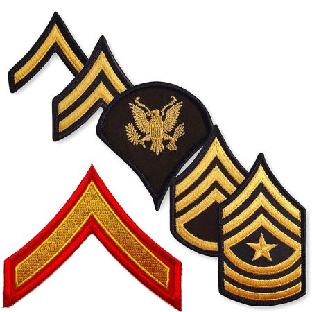 Armeijan yksikkömerkit ja armeijan arvomerkit - Mukautetut arvomerkit
