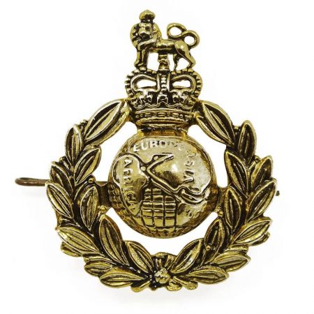 Royal Marines Kasketmærke - WW1 Royal Marines Corps kasket-emblem