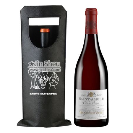 Niet-geweven wijnflessendrager - Promotionele flessendrager tas
