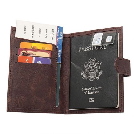 Leather Passport Notebook Wallet - custom leather passport wallet