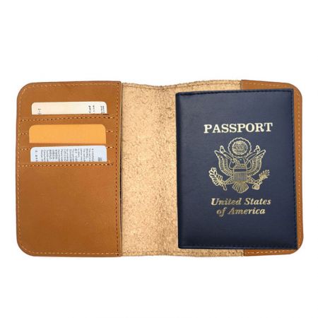 Ægte & PU læder pas holder - tilpasset ægte læder rejse pas holder
