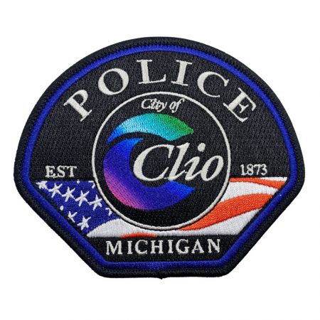 Mukautettu poliisin liukuvärjäyslappu - mukautettu brodeerattu logopainettu poliisimerkki
