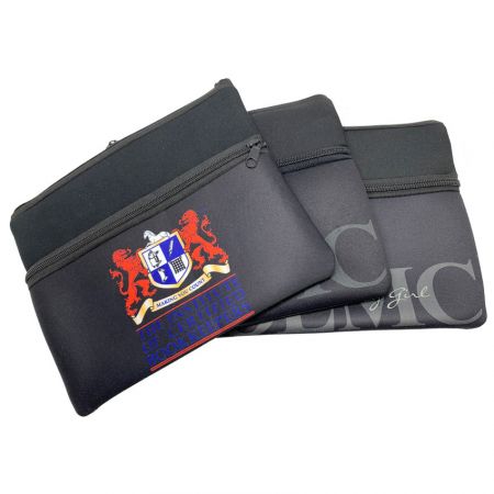 Neoprene Notebook Sleeve - Small neoprene pouches with heat transfer printing