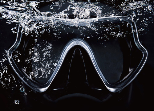 Máscara de mergulho, Snorkel de mergulho, Nadadeiras de mergulho