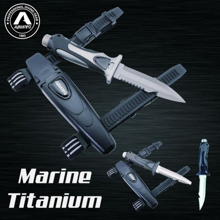 چاقوی تیتانیومی دریایی با الگوی پلنگ - چاقوی تیتانیومی دریایی با الگوی پلنگ