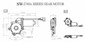 Window Motor - NW-2740A - NW-2740A