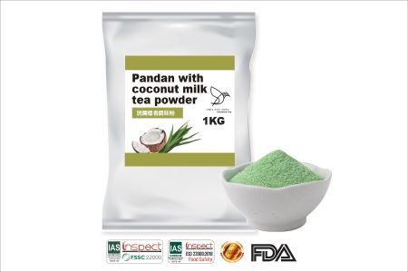 Pandan with coconut milk tea powder - Pandan with coconut bubble tea powder