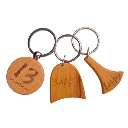 Eco Friendly Custom Wooden Keychain - Wooden engraved keychain.