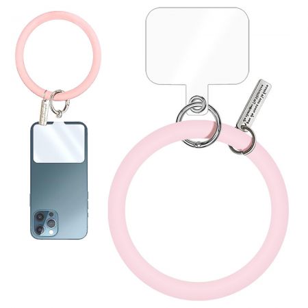 Silicone Bracelet Hanging Ring - High-quality silicone phone wrist ring loop.