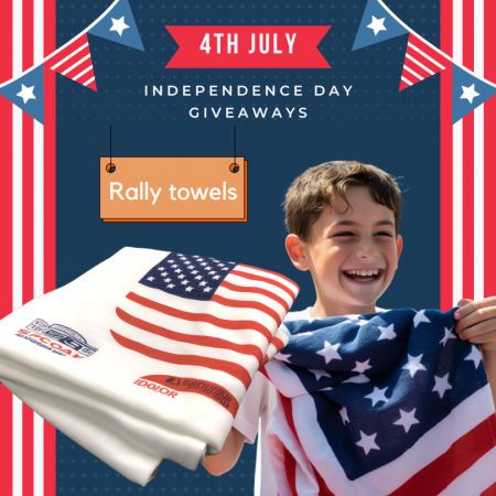 Celebrate Independence Day with our exclusive custom rally towels.