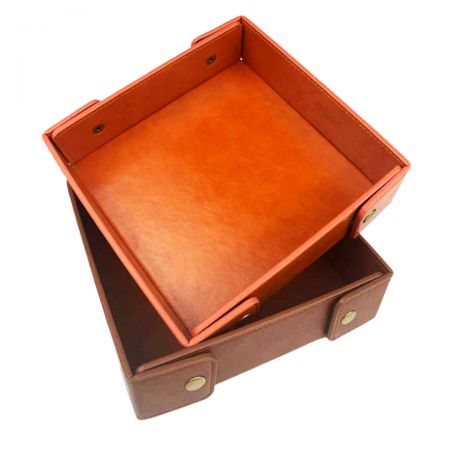 High-Quality Leather Valet Tray - Leather valet tray.