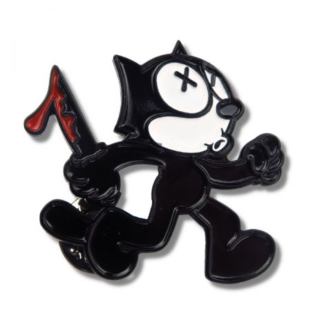 Custom Cartoon Pin Badge - Felix the cat enamel pin