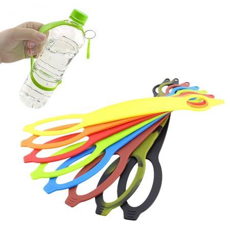 Outdoor Silicone Water Bottle Strap - Custom printing silicone water bottle strap.