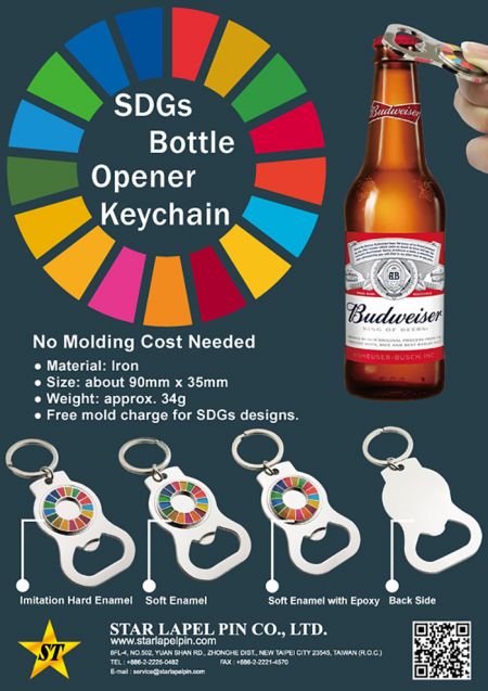 SDGs Bottle Opener Keychains.