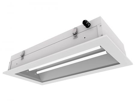 Éclairage de plafond pour salle blanche à LED de classe 100 avancée - Éclairage LED pour salle blanche de classe 100 offrant une dissipation thermique élevée et facile à nettoyer.