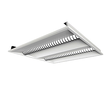 Avec des angles et des formes conçus, un plafonnier LED économe en énergie.