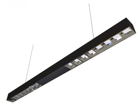 Panneau lumineux linéaire LED avancé à efficacité énergétique avec éclairage à persiennes LED - Panneau linéaire LED à performance supérieure (130,39 lm/w) avec éclairage à persiennes.
