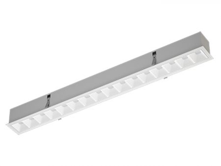 Éclairage de plafond LED encastré à persiennes à faible éblouissement UGR14 ignifuge UL94 V0 - Plafonnier à persiennes Splendor UGR14 à faible éblouissement et à haute efficacité