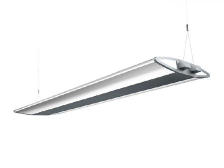 Éclairage linéaire LED suspendu à aile argentée suprême de haute performance moderne - Éclairage de plafond suspendu LED moderne sur mesure pour bureaux haut de gamme