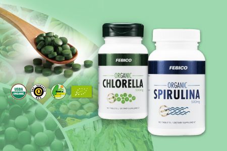 FEBICO® Biologische Spirulina / Biologische Chlorella - Febico produceert biologische Chlorella en biologische Spirulina die rijk zijn aan fytochemicaliën