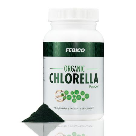 Pó de Chlorella Orgânica Febico - Superalimentos orgânicos Clorela em pó
